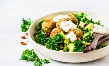 Red Lentil Koftas with Vegan Sour Cream